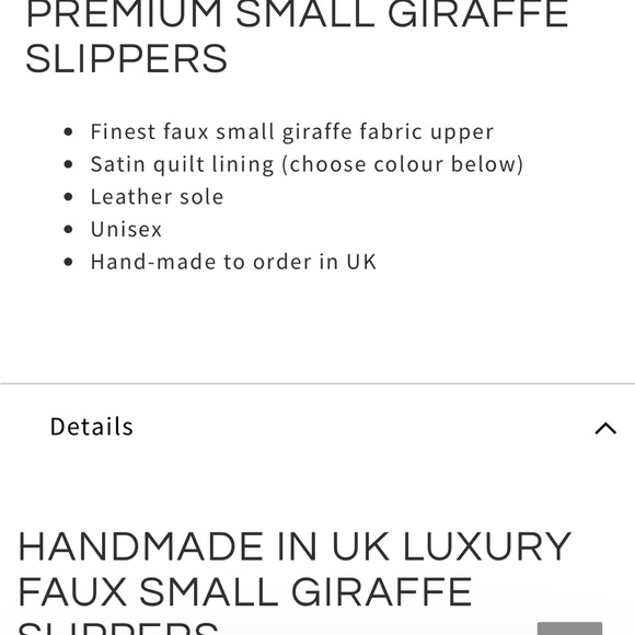 Shipton & Heneage EUC handmade giraffe “slippers” - Picture 8 of 8